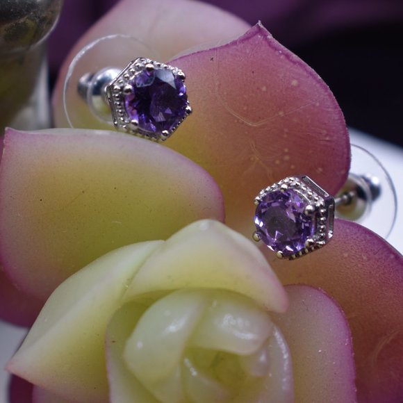 Ameythst Earrings - Picture 7 of 7